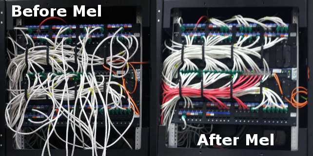 Tangled cables cower before my wrath